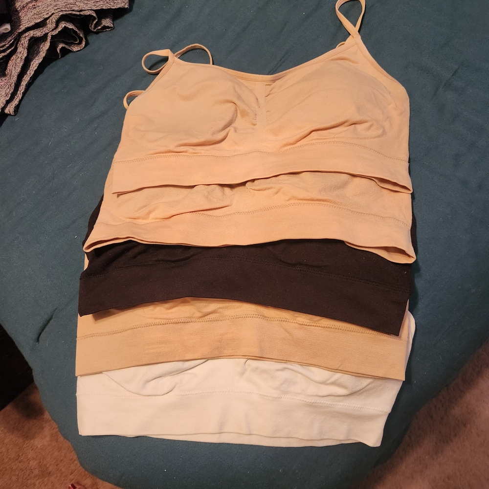 5 Jockey Girls Bralettes - Black, Cream, Tan